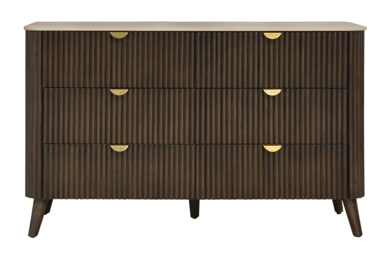 VI Cotswold Solid Timber 6 Drawers Dresser