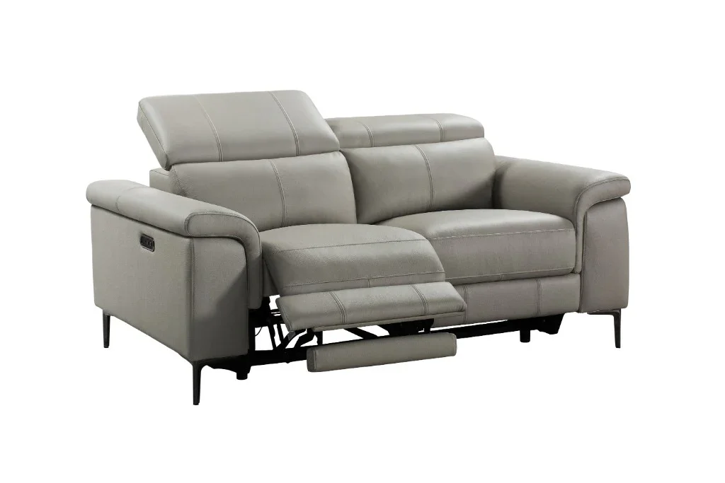 VI Kevin Leather Upholstered 2 Seater Electric Recliner Lounge
