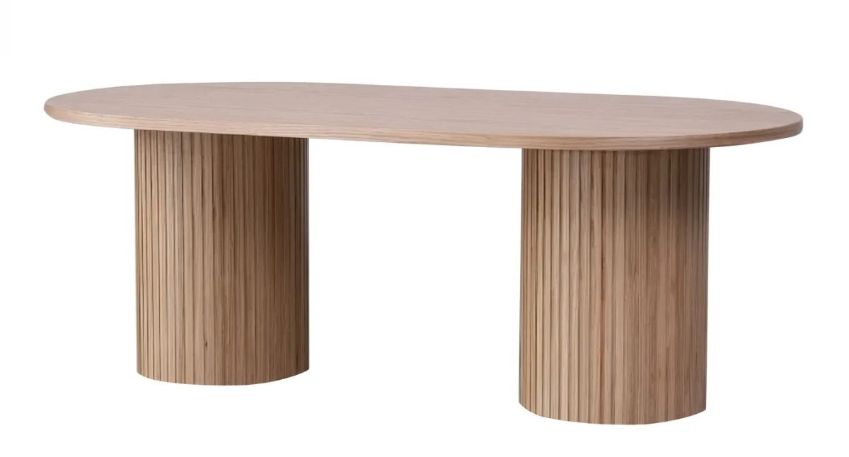 MD Oscar Solid Timber Trunk Leg Dining Table