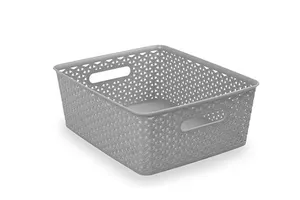 VC Grey Storage Basket Knotted Medium thumbnail 1