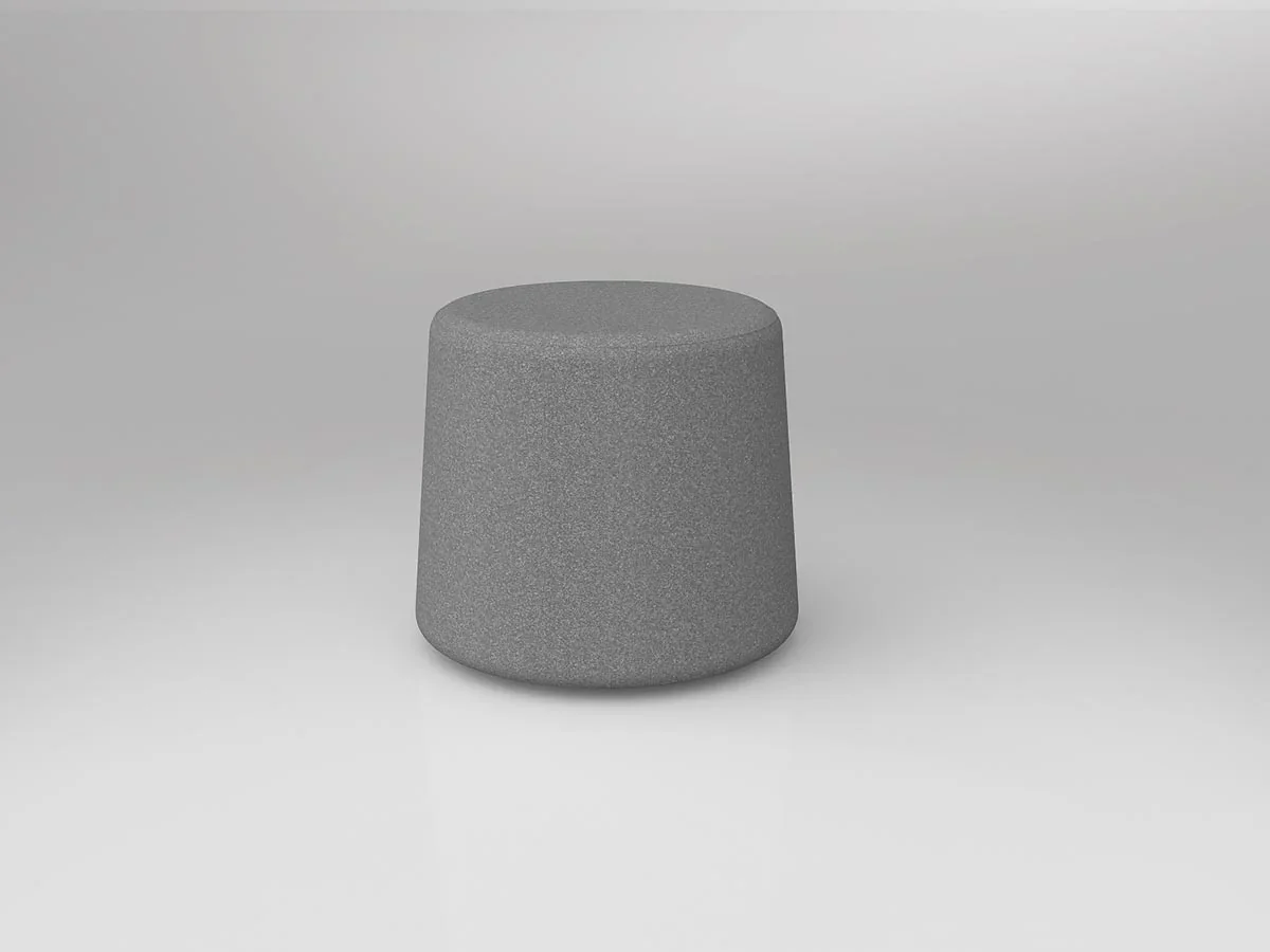 OL Motion Fabric Upholstered Round Ottoman