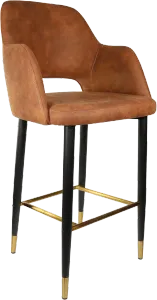 FL Sorbet Premium Vinyl Upholstered Metal Leg Hospitality Barstool thumbnail 3
