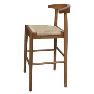 CT Arden Solid Oak Timber Loom Seat Counter Stool thumbnail 7