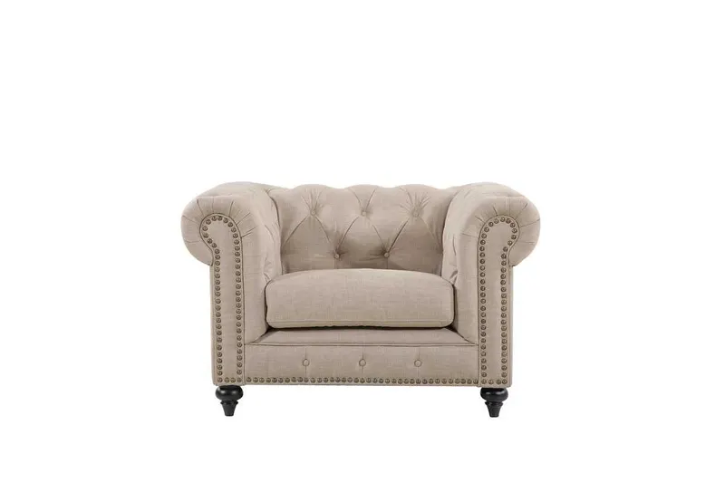 BT Chesterfield Fabric Upholstered Arm Chair