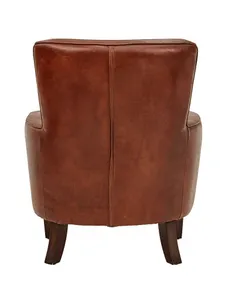 AF Wesley Aged Leather Armchair thumbnail 2