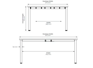 OL Axis 4-User Double Sided Workspace – White Top with Black Frame thumbnail 4