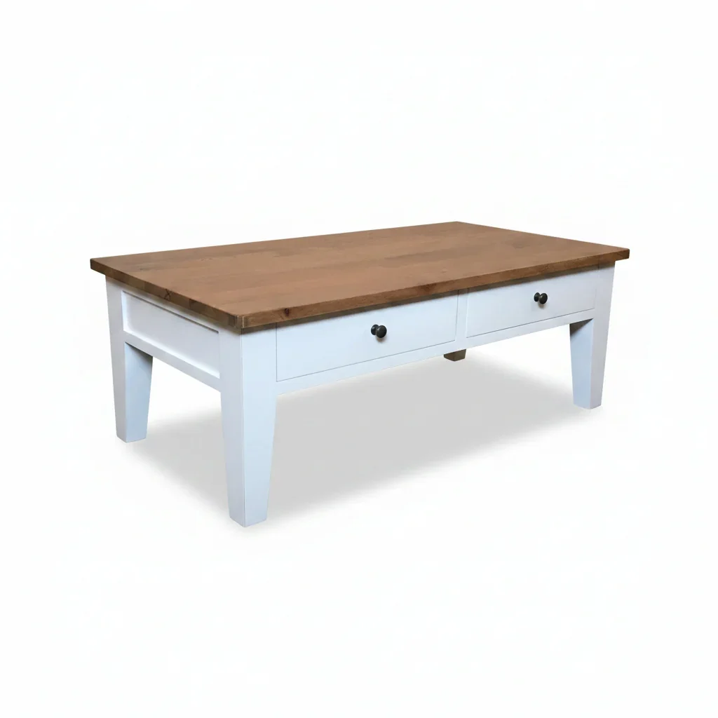 MF Lucia Oak Timber 2 Drawer 2 Way Coffee Table