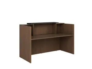 GP Sorrento Regal Walnut Melamine Reception Counter thumbnail 3