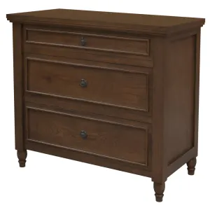 CT Beau Solid Timber 3 Drawer Bedside Table thumbnail 6