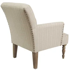 SH Bailey Fabric Upholstered Timber Leg Armchair - Natural thumbnail 2