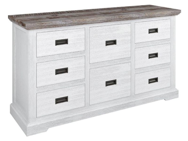 Folkestone 8 Drawer Dresser, Solid Acacia, 150cm