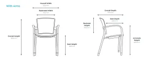 OL Padded Zipp Fabric Upholstered Training Armchair thumbnail 2