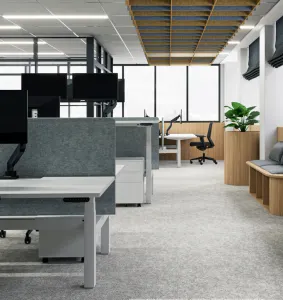 OL AgileMotion Electric Height Adjustable Single User Desk - Oak Top thumbnail 3