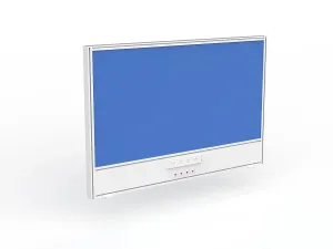 OL Studio Screen with Ducting for Agile Shared Desk – Breath Fabric with White Frame thumbnail 2