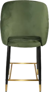 FL Sorbet Velvet Upholstered Metal Leg Hospitality Counter Stool thumbnail 5