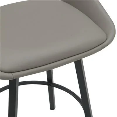 VI District PU Leather Upholstered Metal Base Bar Chair
