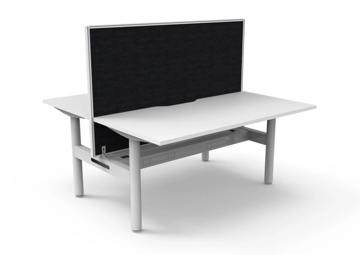 RL Halo Static Back to Back 2 User Workstation with Framed Screen