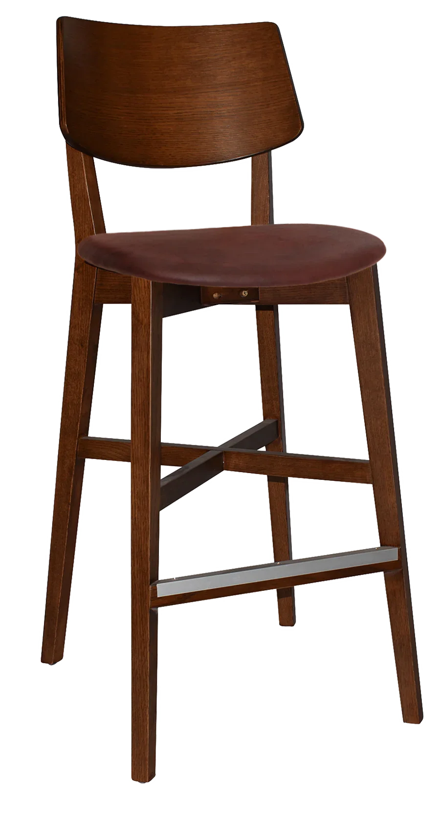 EZ Phoenix Light Walnut Stained Solid Timber Framed Barstool thumbnail 16