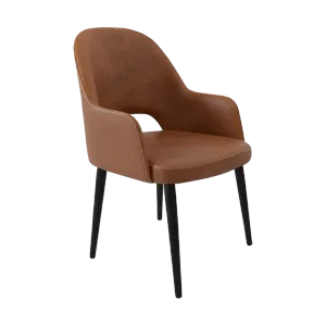 FL Orleans Bourbon Fabric Upholstered Aluminium Legs Hospitality Dining Chair thumbnail 8