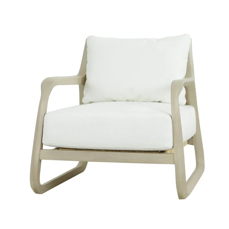 CR Manado Timber Frame Rattan Lounge Chair with Cushions