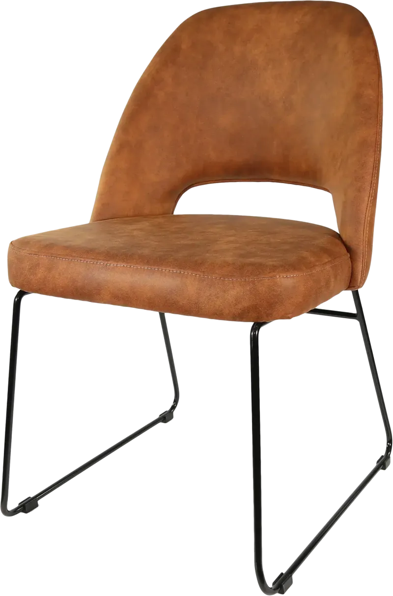 FL Semifreddo Premium Vinyl Upholstered Sled Base Hospitality Chair
