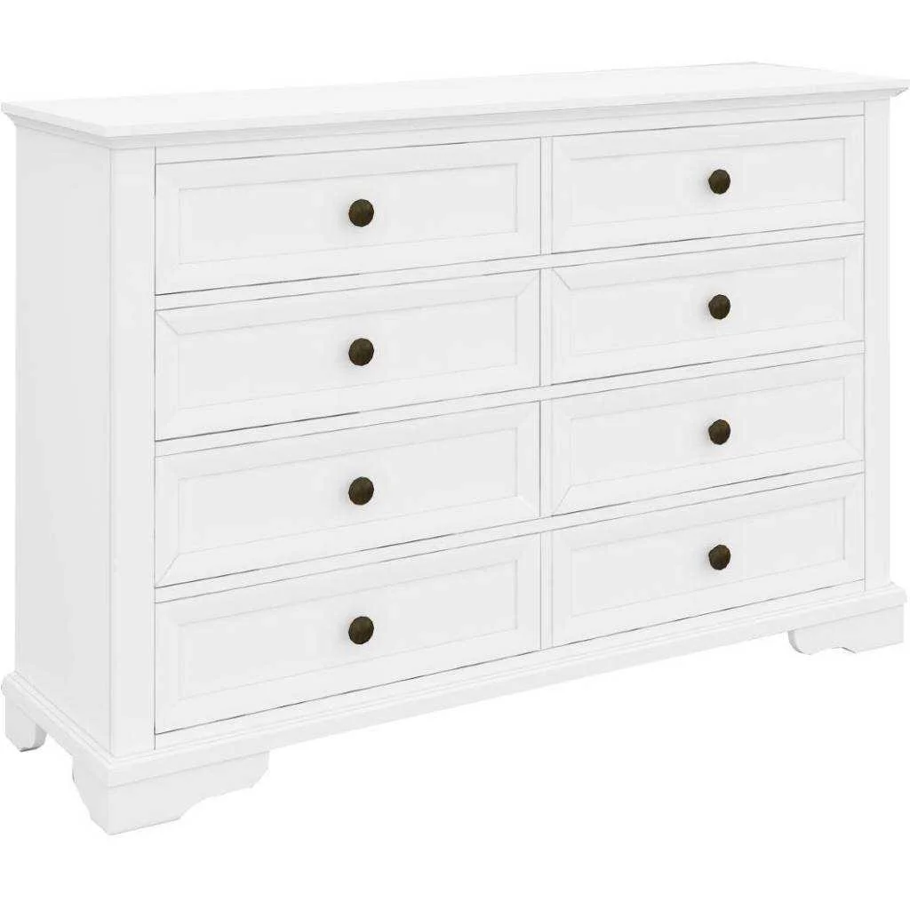 VI Sala Solid Timber 8 Drawer Dresser