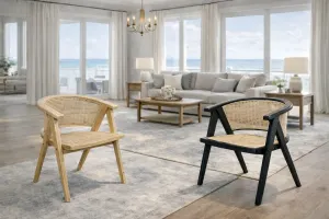 MF Caribbean Solid Timber Frame with Rattan Dining Chair thumbnail 5