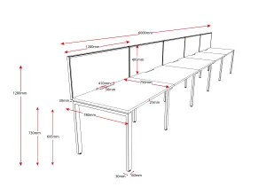 RL Infinity Profile Leg Single Sided Workstation with SHUSH30 Screen thumbnail 4