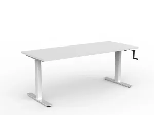 OL Agile Winder Height Adjustable Desk - White Frame thumbnail 3