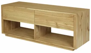 CT Oscar Solid Timber 2 Drawer Entertainment Unit in Natural thumbnail 4