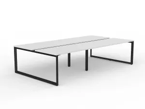 OL Anvil 4-User Double Sided Workspace – White Top with Black Frame thumbnail 7