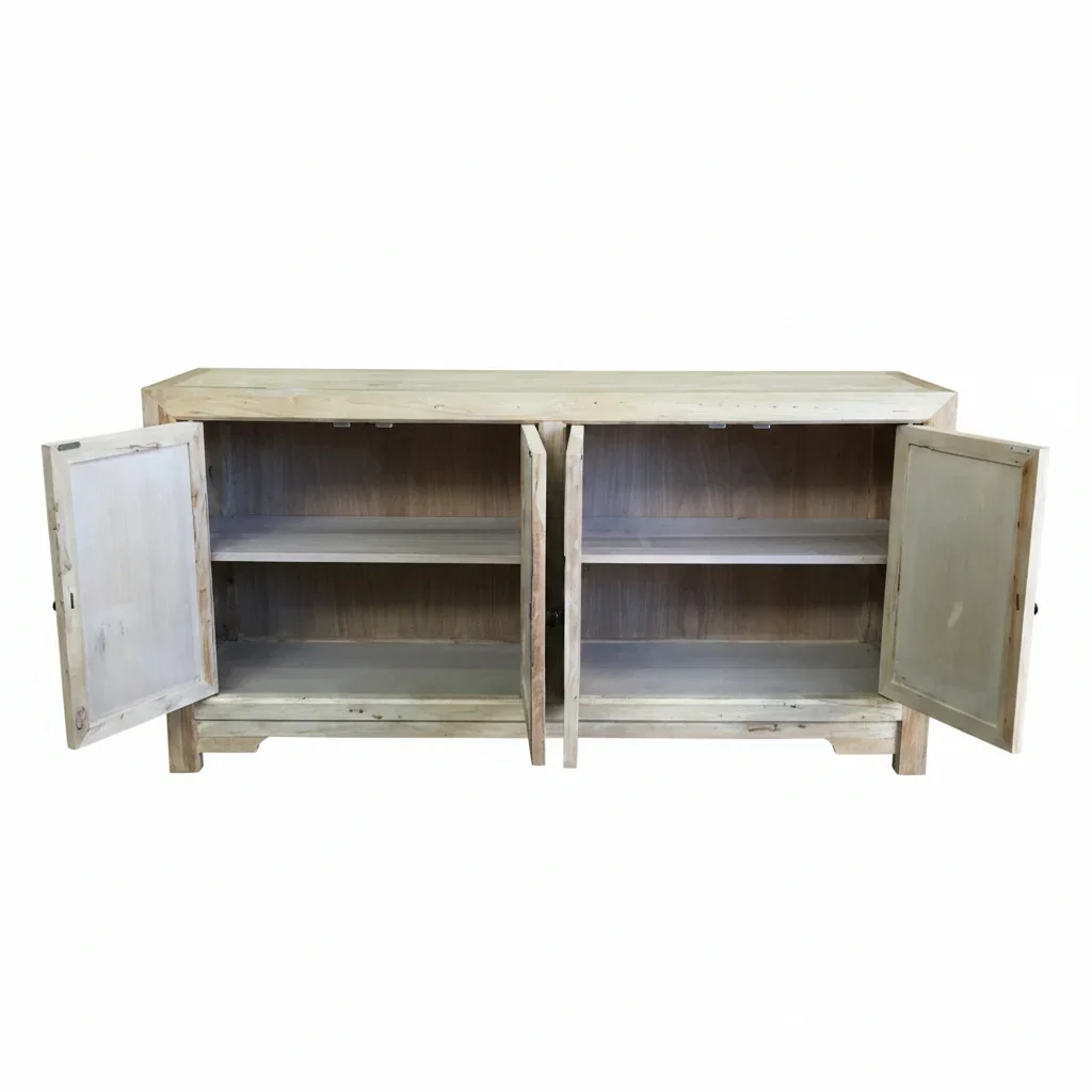 MF Chinese Antique Reproduction Recycled Timber 4 Door Buffet - 180cm