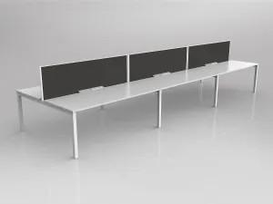 OL Axis 6 User Double Sided Workstation with Screen - Splice Fabric thumbnail 6