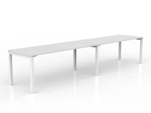 OL Axis 2-User Single Sided Desk – White Top White Frame thumbnail 7