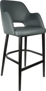 FL Sorbet Vinyl Upholstered Timber Legs Hospitality Barstool thumbnail 1