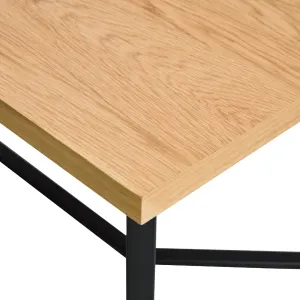 BT April Metal Leg Timber Veneer Top Dining Table with 6 Maya Chairs Set thumbnail 7