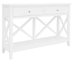 VI Hamilton Solid Timber Console Table with 2 Drawers thumbnail 1