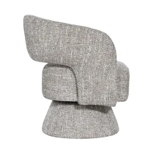 VI Bruno Fabric Upholstered Swivel Accent Chair - Chocolate and Almond thumbnail 8