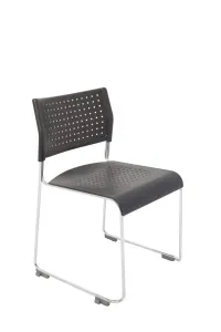 RL Wimbledon Stackable Chrome Sled Base Visitor Chair thumbnail 1