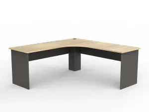 OL AltoSystem 90° Corner Workstation – Oak thumbnail 3