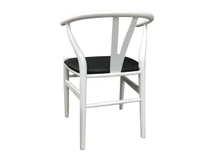 MF Replica Wishbone Timber Frame PU Leather Seat Dining Chair thumbnail 2