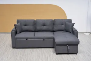 BT Ellie Fabric Upholstered 2 Seater Sofabed with Storage Chaise thumbnail 5