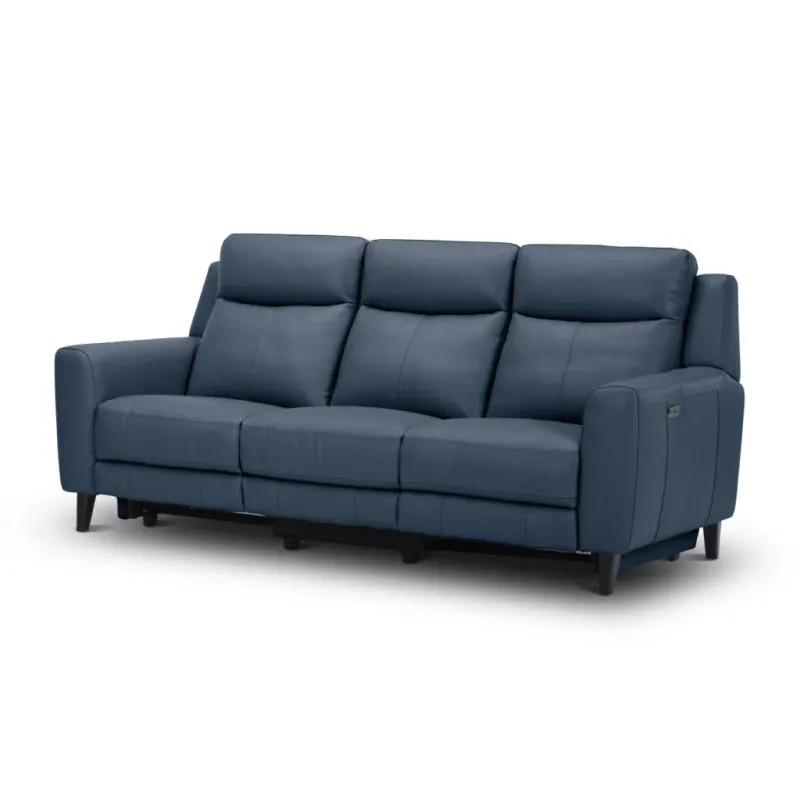 VI Newman 3 Seater Electric Recliner Leather Lounge