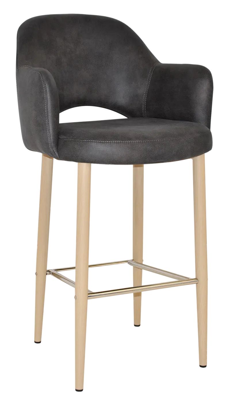 EZ STOOL ALBURY ARM 750 METAL BIRCH