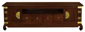 CT Dynasty Solid Timber 2 Door 4 DVD Drawer Entertainment Unit thumbnail 4