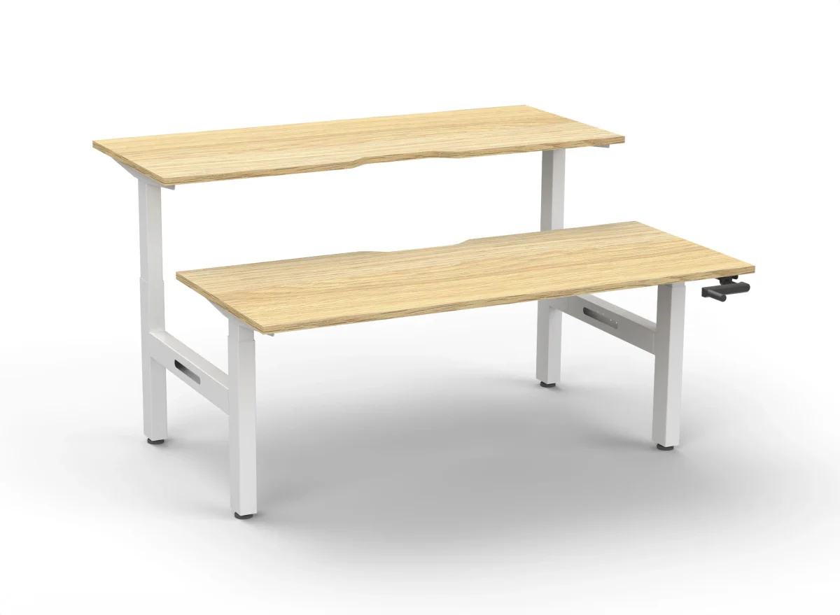 RL Boost Crank 2-User Double Sided Height Adjustable Workstation