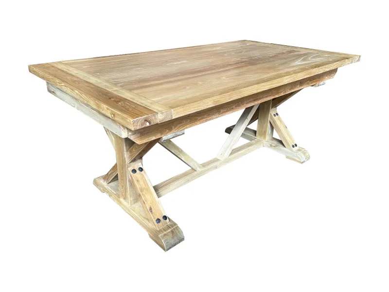 MF Morris Solid Timber Dual Butterfly Base Extendable Dining Table