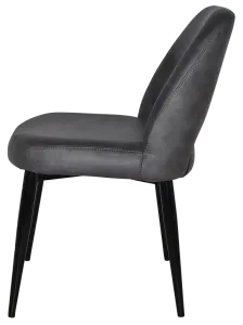EZ Albury Black Metal Leg Upholstered Hospitality Dining Chair thumbnail 2