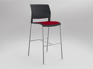 OL Game Upholstered Seat Chrome Legs Barstool thumbnail 13