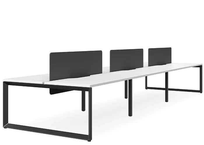 DD Forum Double Sided Workstation For 6 Person with Sonic Screen